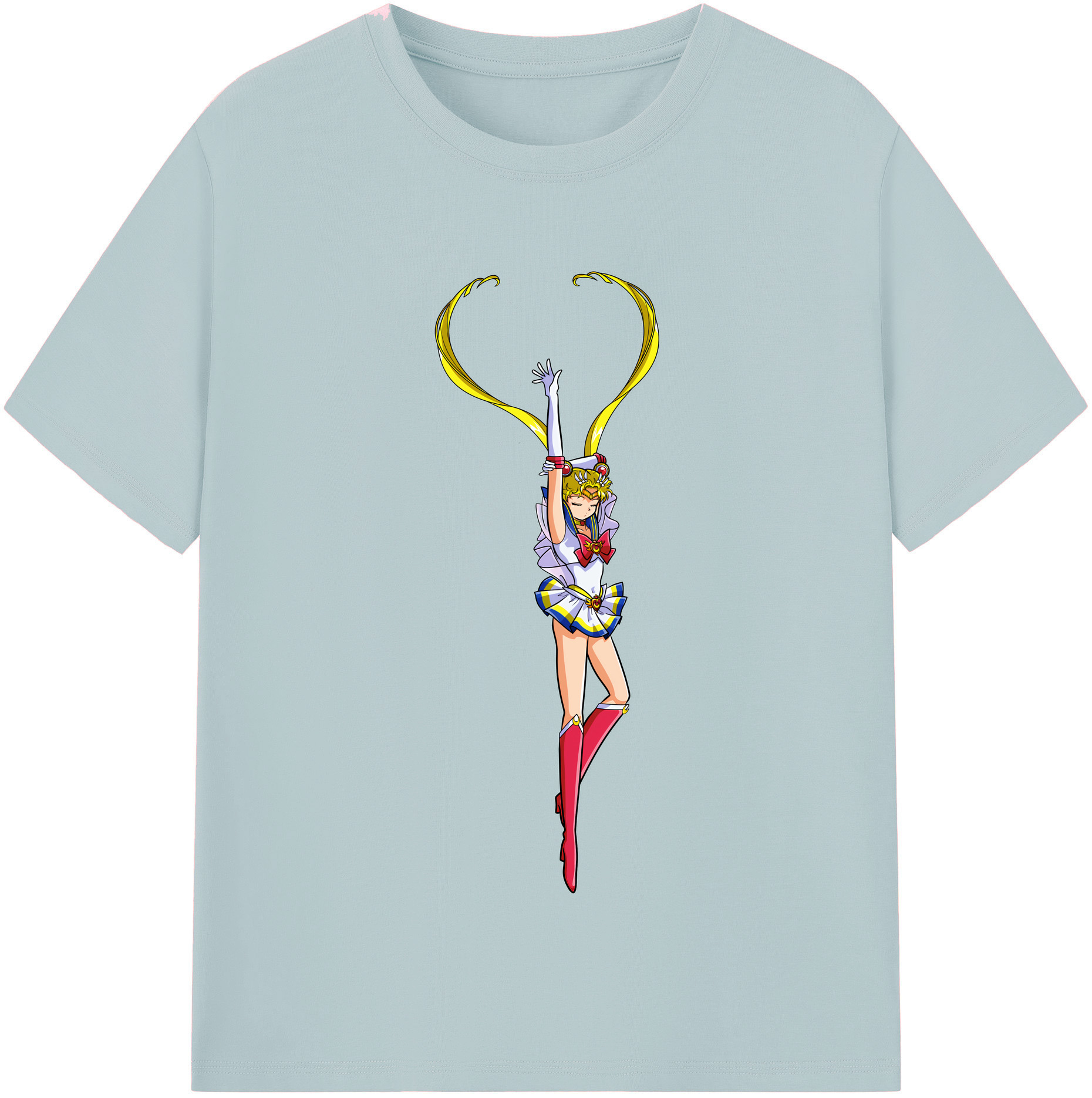 （画像用） 美少女戦士セーラームーン 月野 うさぎ つきの うさぎ Sailor Moon Tsukino Usagi 綿100％半袖Tシャツ（フロントプリント）